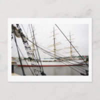 White tall ship - Postcard