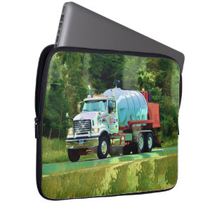 White Tanker Lorry Driver's Art Laptop Sleeve
