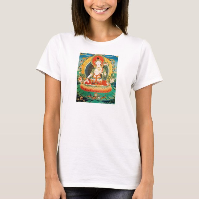 WHITE TARA BUDDHIST DEITY T-Shirt (Front)