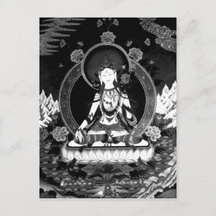 White Tara Postcard b/w