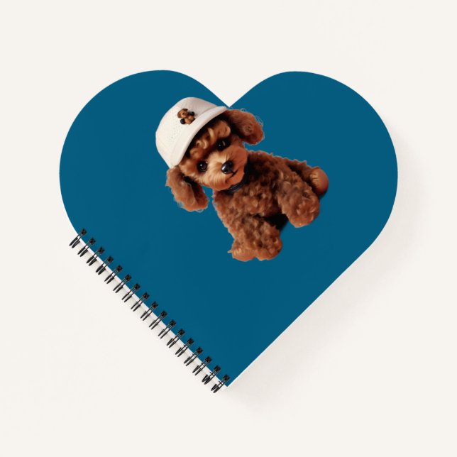 White Teacup Poodle Folder Notebook (Front)