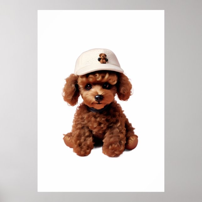 White Teacup Poodle Folder Poster (Front)