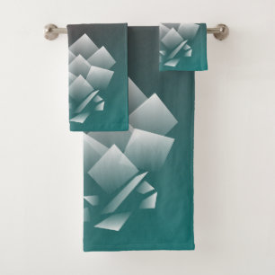 White teal burgundy bath towel set