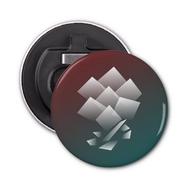 White teal burgundy bottle opener (Front)