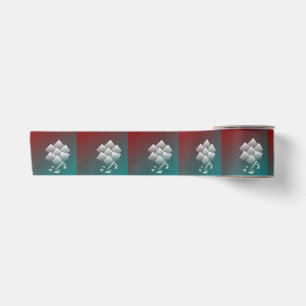 White teal burgundy satin ribbon