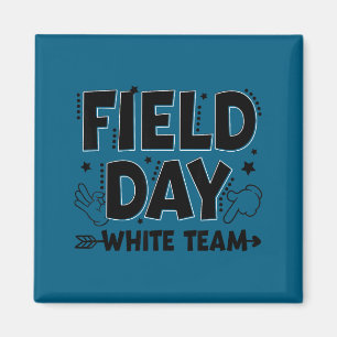 White team field day color game competition men magnet