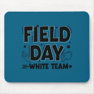 White team field day color game competition men mouse mat