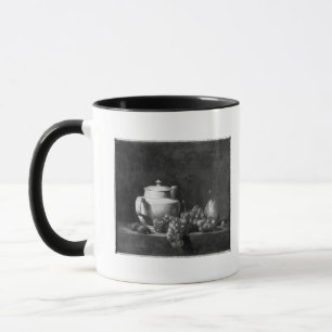 White Teapot with Two Chestnuts Mug