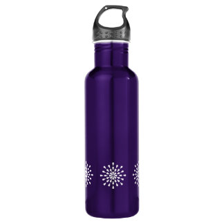 White teardrops 710 ml water bottle