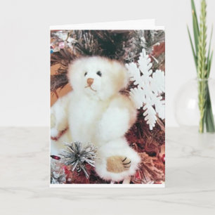 **WHITE TEDDY SAYS MERRY CHRISTMAS TO YOU!** CARD