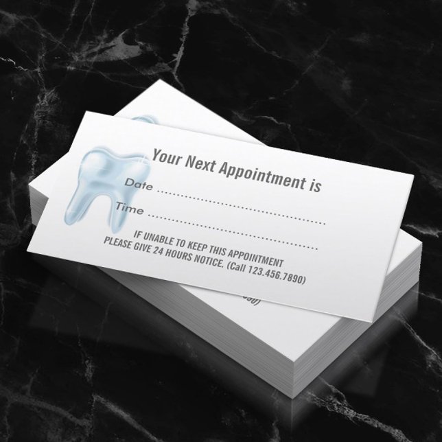 White Teeth Dental Appointment Business Cards (Creator Uploaded)