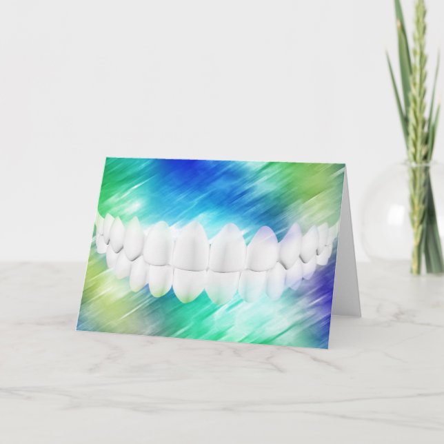 White Teeth Design Dentist Orthodontist Card (Front)