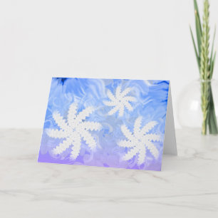 White Teeth Flower Spin Design Greeting Card