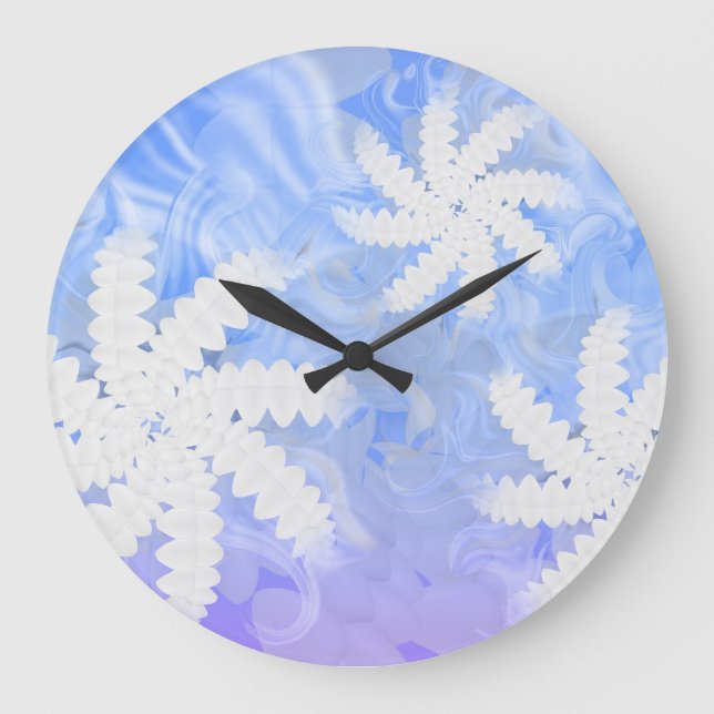 White Teeth Smile Flower Spin Dentist Wall Clock (Front)