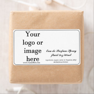 White Template 2oz Size Perfume Spray Bottle Label