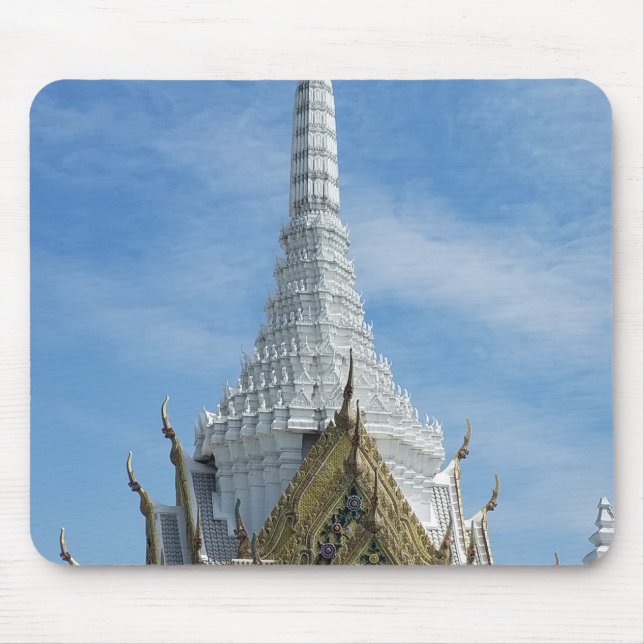 White Temple 2 Mouse Mat (Front)