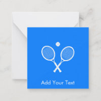 White Tennis Rackets & Ball Blue Personalised