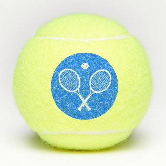 White Tennis Rackets Blue Tennis Balls