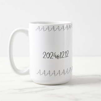White text "2012@12.12龙" coffee mug