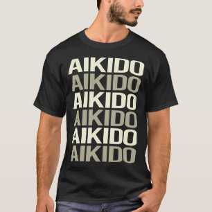 White Text Aikido T-Shirt