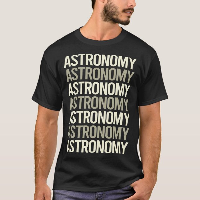 White Text Astronomy T-Shirt (Front)