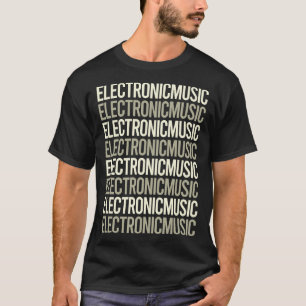 White Text Electronic Music T-Shirt