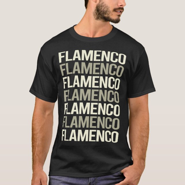 White Text Flamenco T-Shirt (Front)