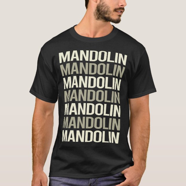 White Text Mandolin T-Shirt (Front)