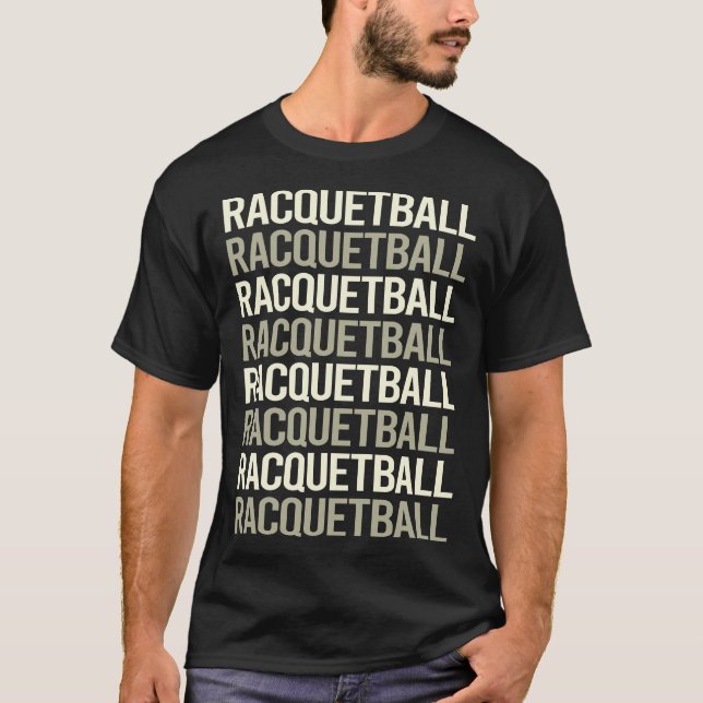 White Text Racquetball T-Shirt (Front)