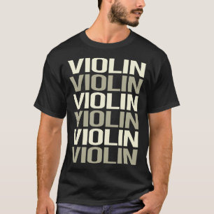 White Text Violin T-Shirt