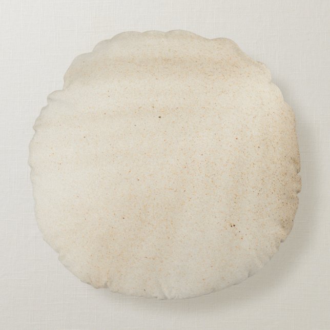 White textile with black shadow round cushion (Front)