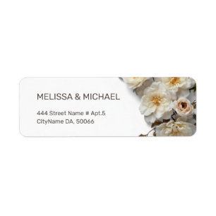 White Textured Roses Wedding