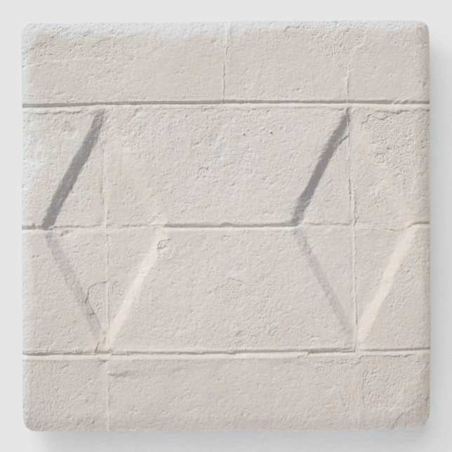 White Textured Wall Texture, Square coaster (Front)