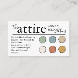 White The Attire QR Code enclosure Card