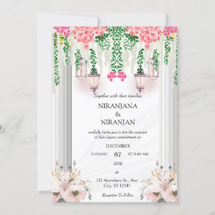 White theme Wedding Invitation