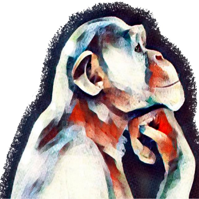  White thinker monkey Poster (Creator Uploaded)