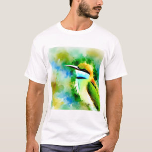 White throated Bee eater 251024AREF144 - Watercolo T-Shirt