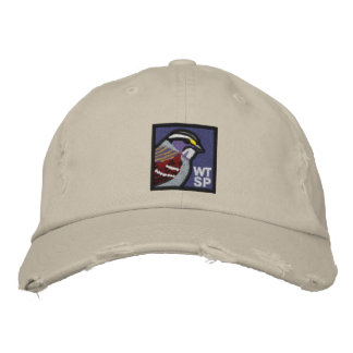 White-throated Sparrow: embroidered hat