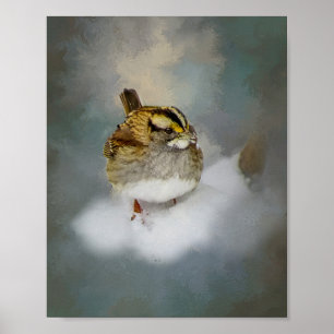 White Throated Sparrow Poster