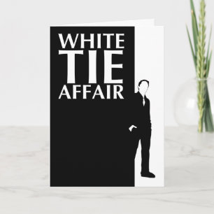 white tie affair : serious silhouette invitation