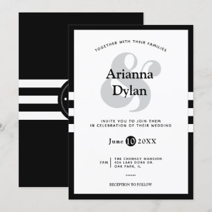 White Tie Affair Wedding Invitation