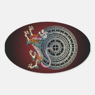 White Tiger 01 Oval Sticker