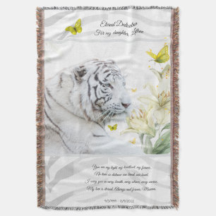 White Tiger and Lilies Devotion Blanket