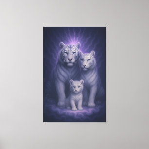 White Tiger Ascension – Celestial Lineage ManJia Canvas Print