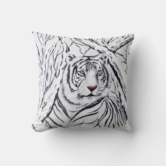 White Tiger Blending In Cushion (Front)