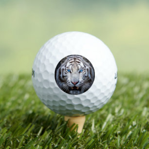 White Tiger Blue Eyes Golf Balls