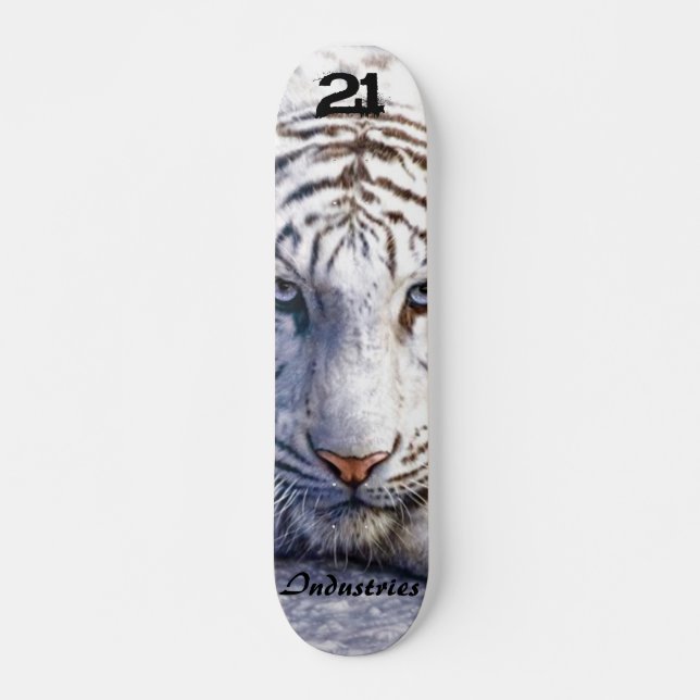 White Tiger Board Skateboard (Front)