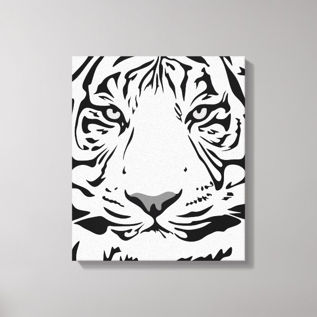 White Tiger Canvas Print (Front)