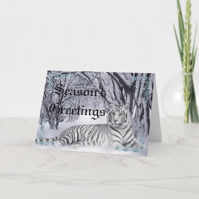 White Tiger Christmas Card (Front)