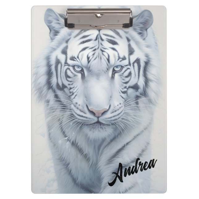 White Tiger  Clipboard (Front)